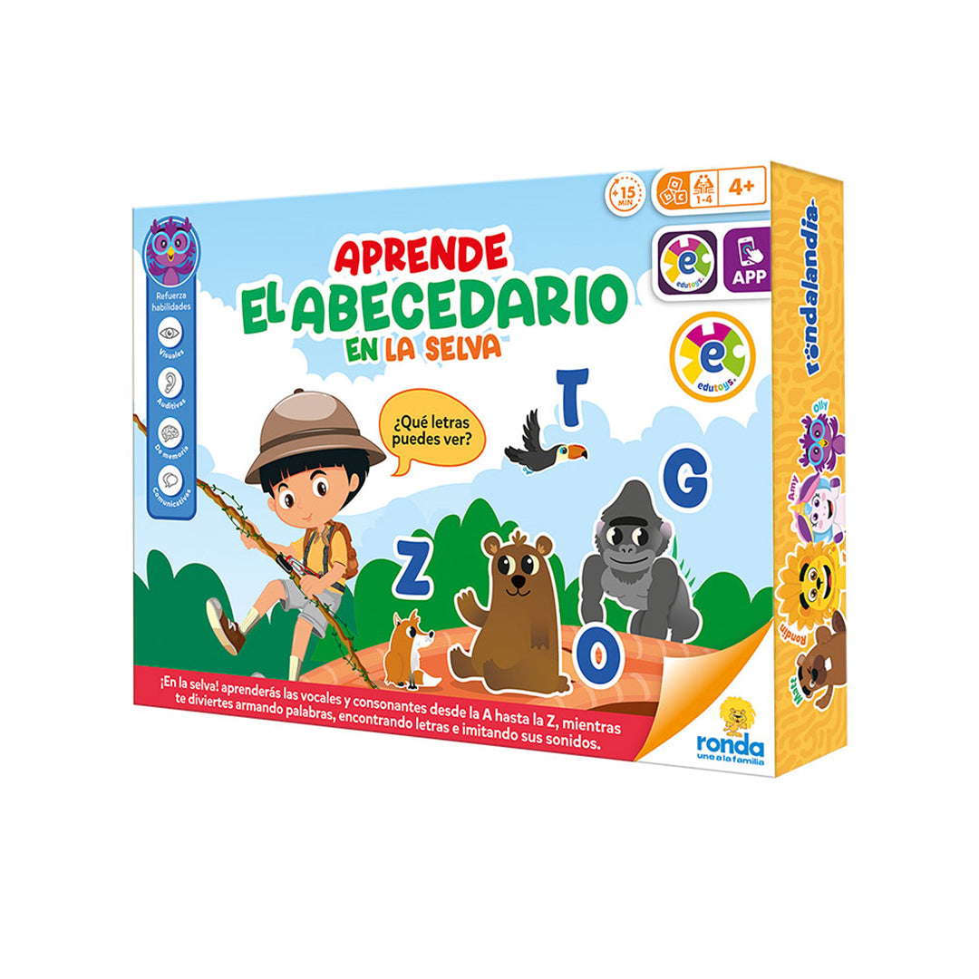 JUEGO DIDÁCTICO - APRENDE EL ABECEDARIO EN LA SELVA - 4+ – CUADERNOS AGUILA